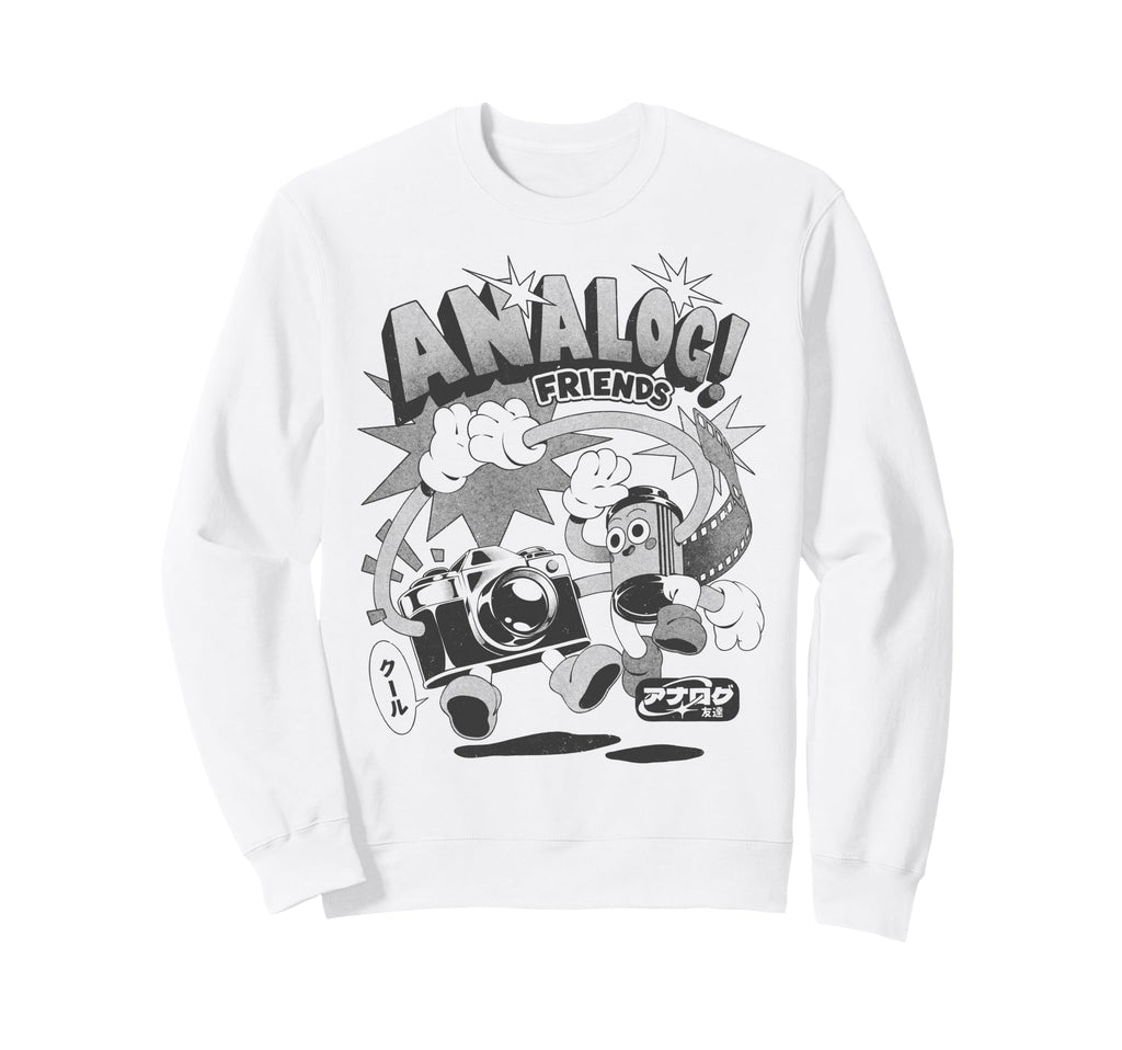 Threadless Analog Friends Camera Film Sweatshirt - Minimalist Print Unisex - T-Shirt, Sweatshirt, Hoodie