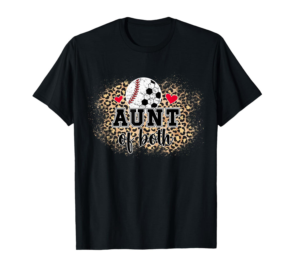 Aunt Both Leopard Baseball Soccer T-Shirt - Aesthetic Graphic Men Women - T-Shirt, Sweatshirt, Hoodie