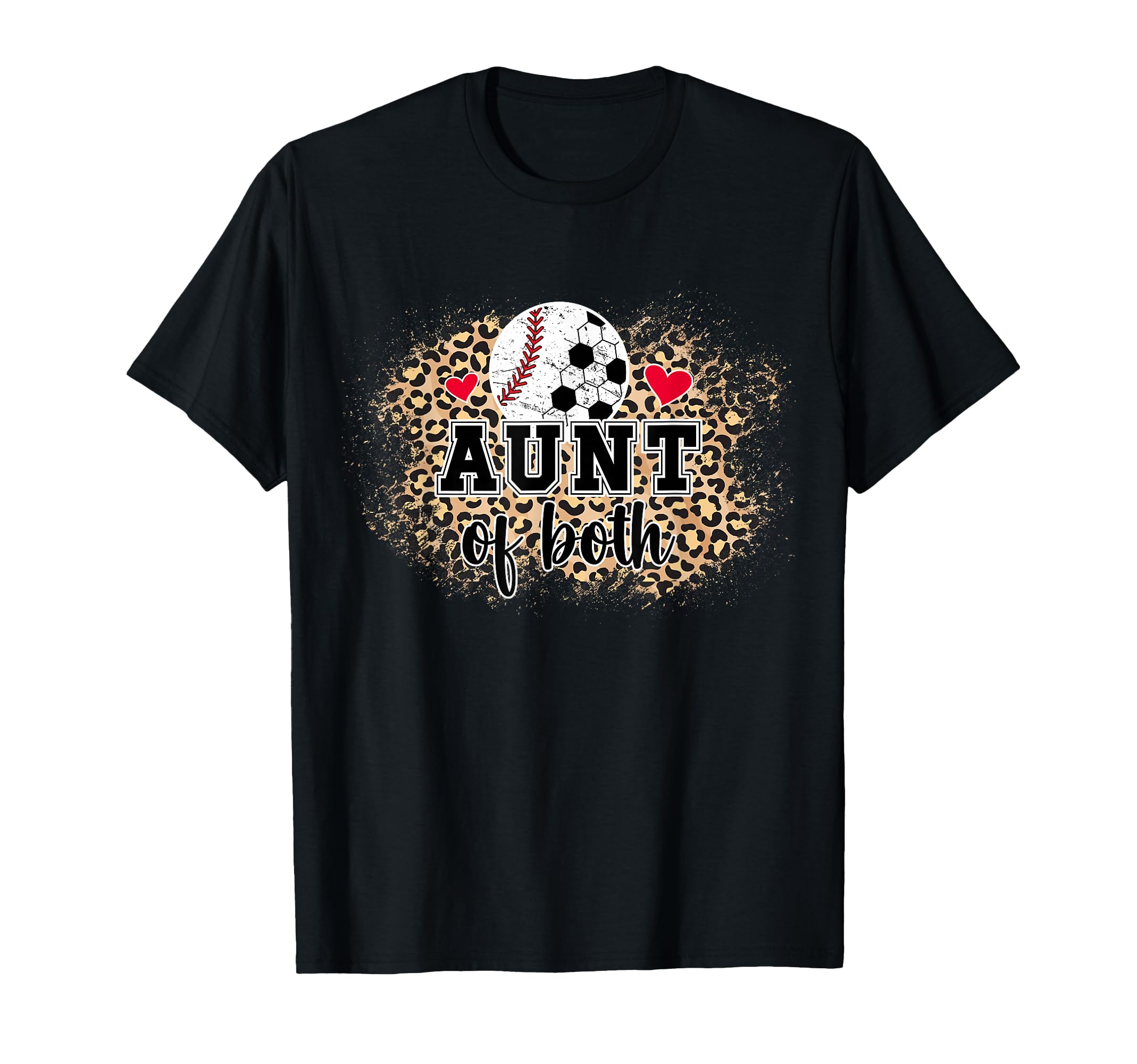 Aunt Both Leopard Baseball Soccer T-Shirt - Aesthetic Graphic Men Women - T-Shirt, Sweatshirt, Hoodie