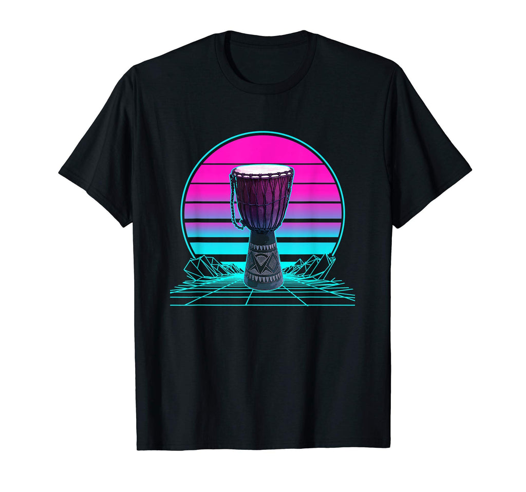 Sunset Djembe Drum T-Shirt - Minimalist Print for Adults - T-Shirt, Sweatshirt, Hoodie
