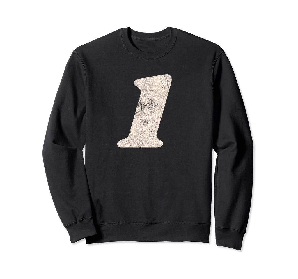 Number 1 One Distressed Racing Sweatshirt - Casual Everyday Wear Men Women - T-Shirt, Sweatshirt, Hoodie