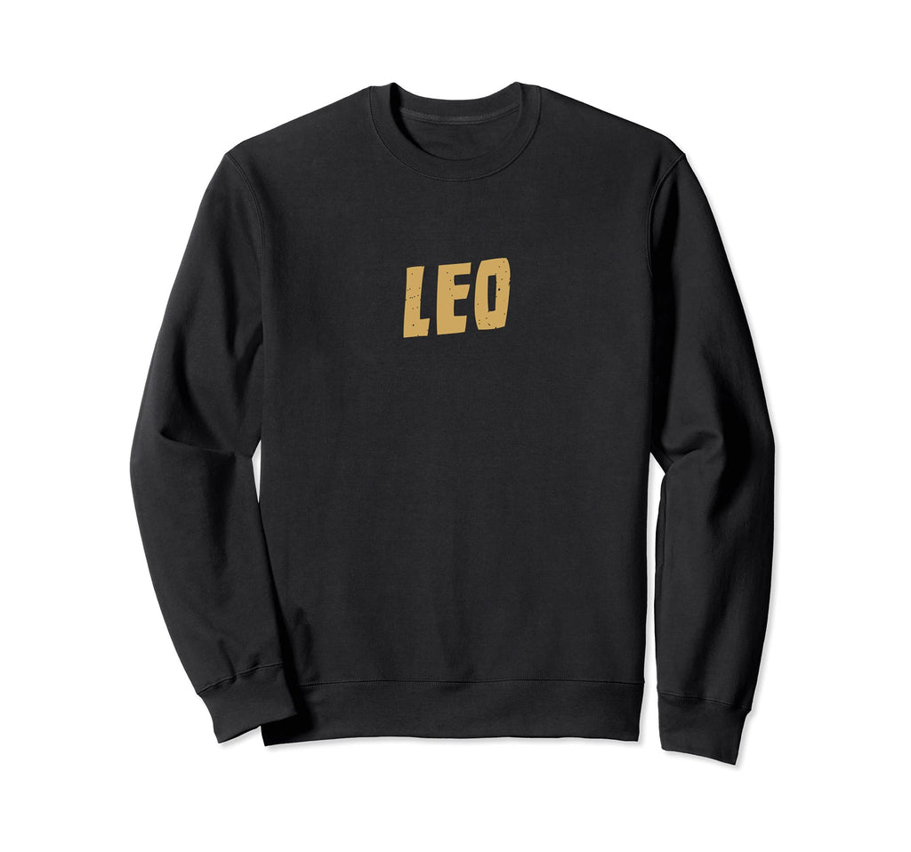 Leo Golden Yellow Zodiac Sign Sweatshirt - Unique Graphic for Adults - T-Shirt, Sweatshirt, Hoodie