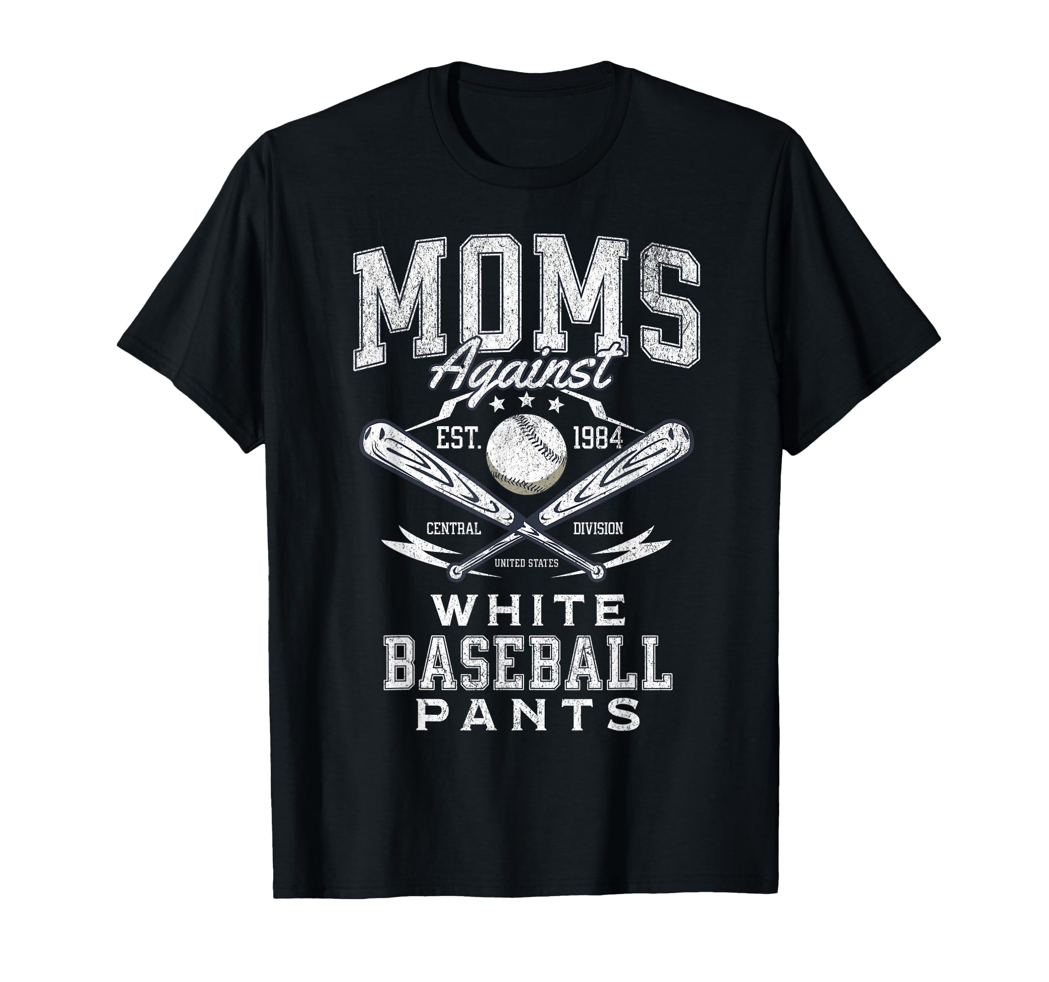 Funny Baseball Mom Moms Against White T-Shirt - Minimalist Print Men Women - T-Shirt, Sweatshirt, Hoodie