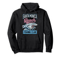 Santa Monica Beach Fishing Club Shark Hoodie - Aesthetic Graphic for Adults - T-Shirt, Sweatshirt, Hoodie