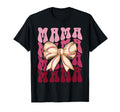 Mama Mom Mommy Baseball Coquette Bow T-Shirt - Trendy Graphic for Adults - T-Shirt, Sweatshirt, Hoodie
