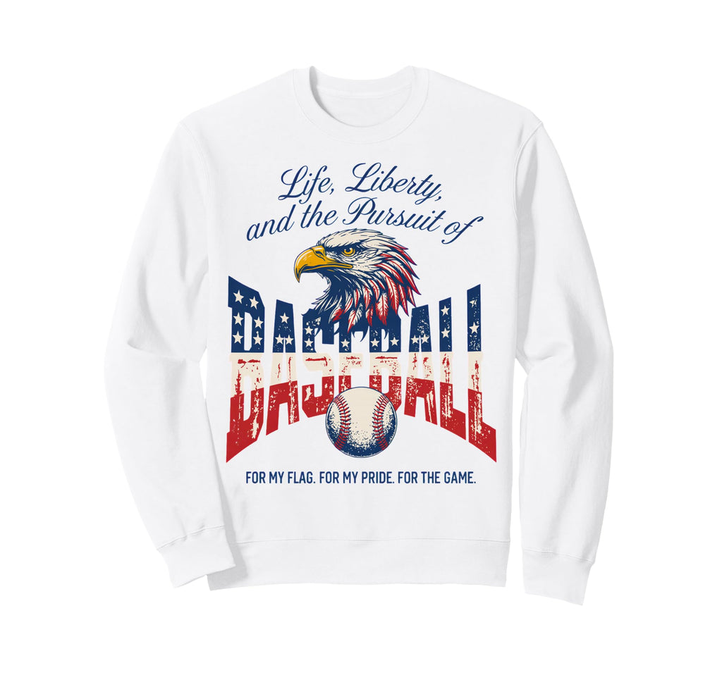 American Baseball Flag Proud Baseball Sweatshirt - Novelty Apparel Unisex - T-Shirt, Sweatshirt, Hoodie