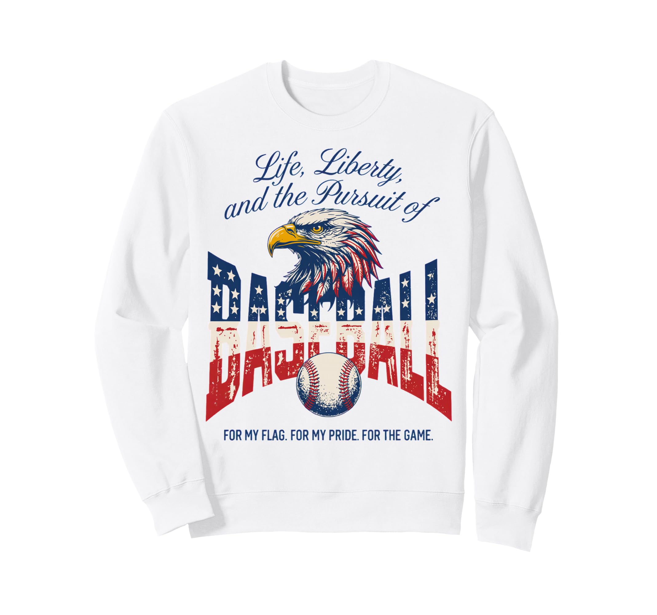 American Baseball Flag Proud Baseball Sweatshirt - Novelty Apparel Unisex - T-Shirt, Sweatshirt, Hoodie