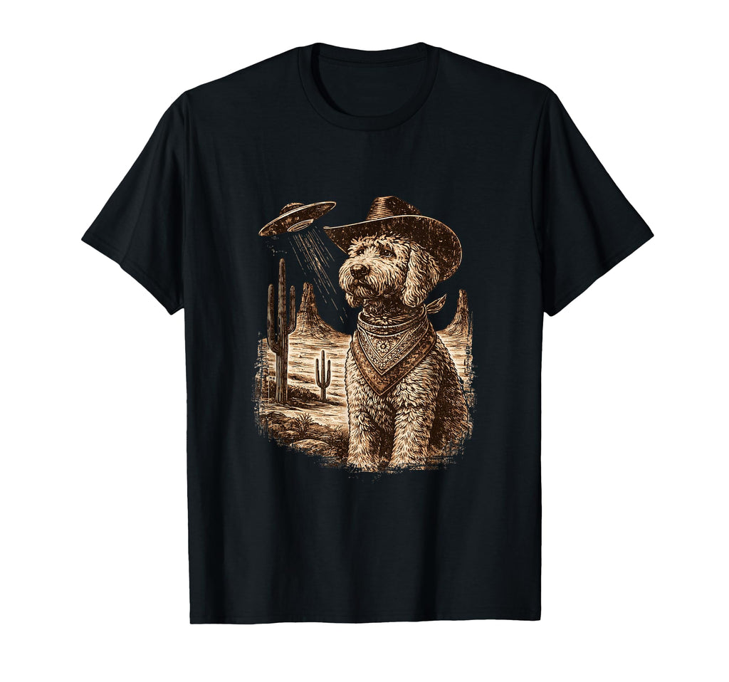Funny Western Cowboy Doodle Dog T-Shirt - Novelty Apparel Men Women - T-Shirt, Sweatshirt, Hoodie