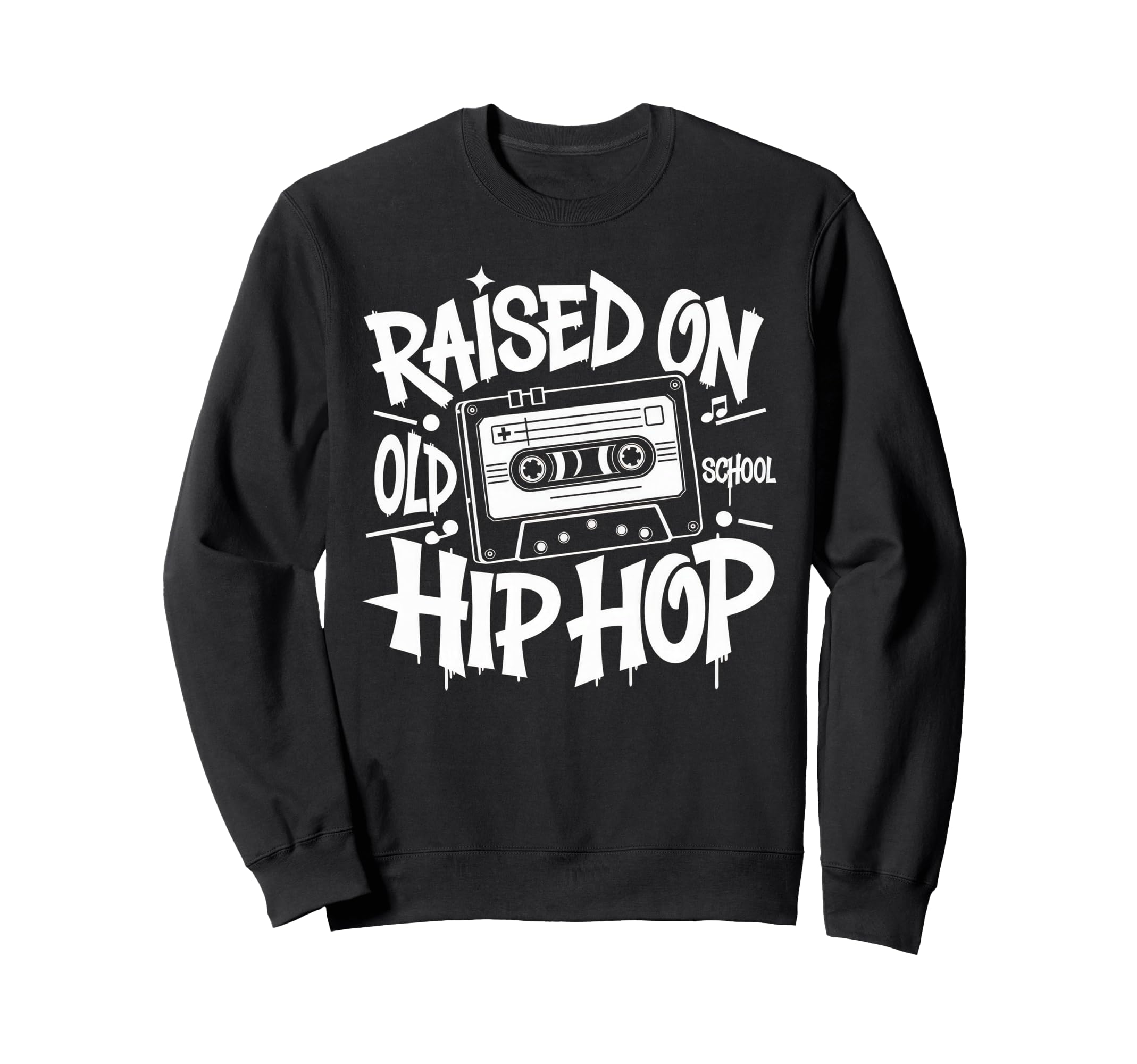 Raised Old School Graffiti Rap Hip Sweatshirt - Custom Art Print Unisex - T-Shirt, Sweatshirt, Hoodie