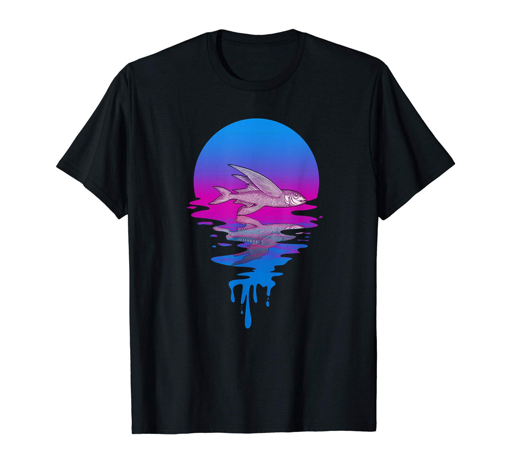Sunset Flying Fish T-Shirt - Aesthetic Graphic Unisex - T-Shirt, Sweatshirt, Hoodie