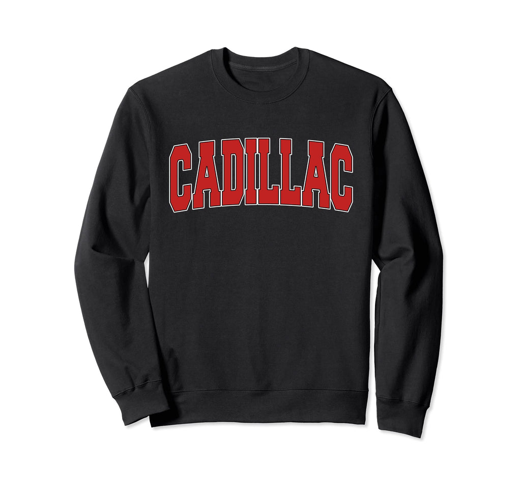 Cadillac Mi Michigan Varsity Usa Sweatshirt - Fun Novelty Design Men Women - T-Shirt, Sweatshirt, Hoodie