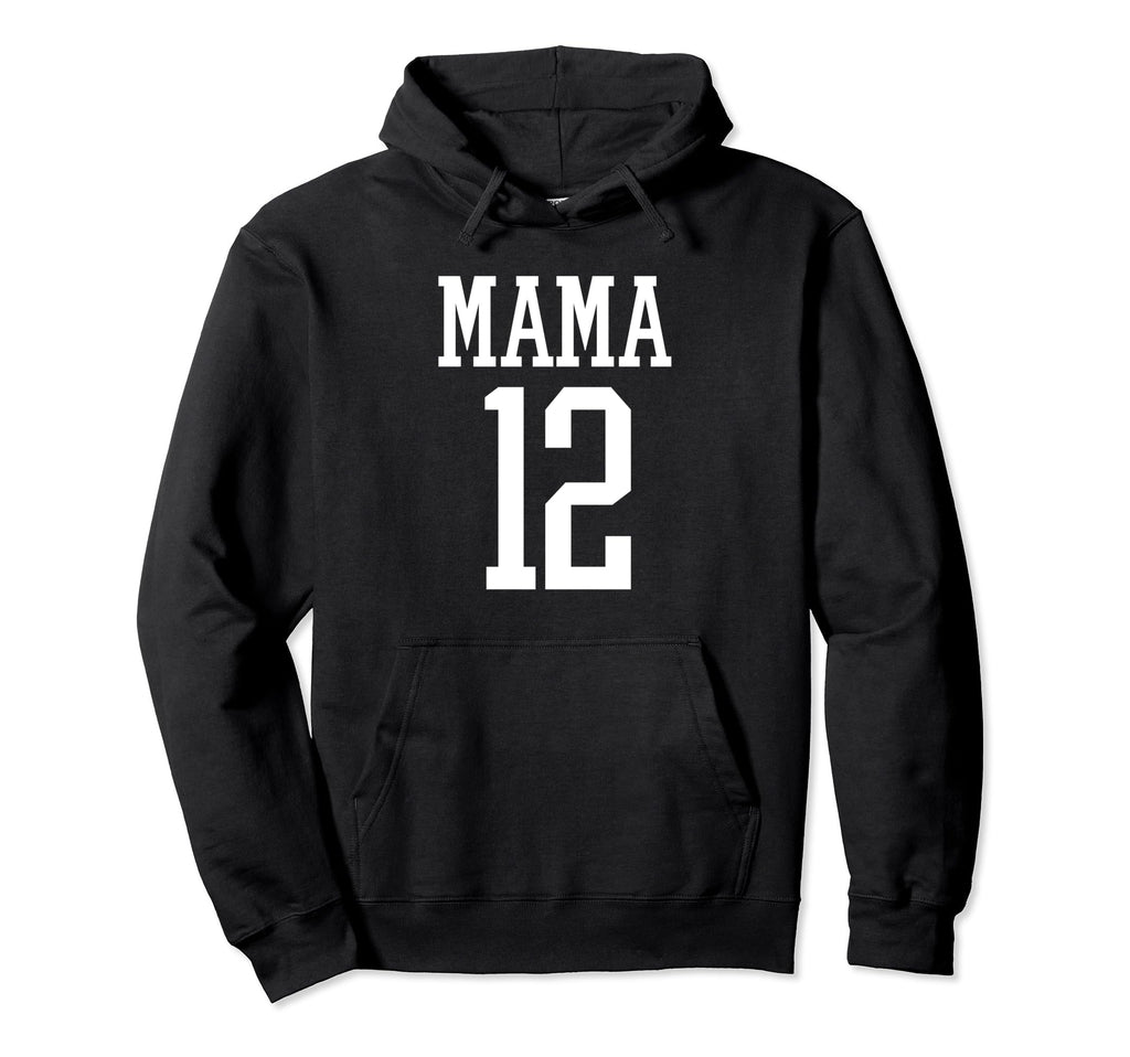 Number 12 Mama Biggest Fan Spirit Wear Hoodie - Custom Art Print Unisex - T-Shirt, Sweatshirt, Hoodie