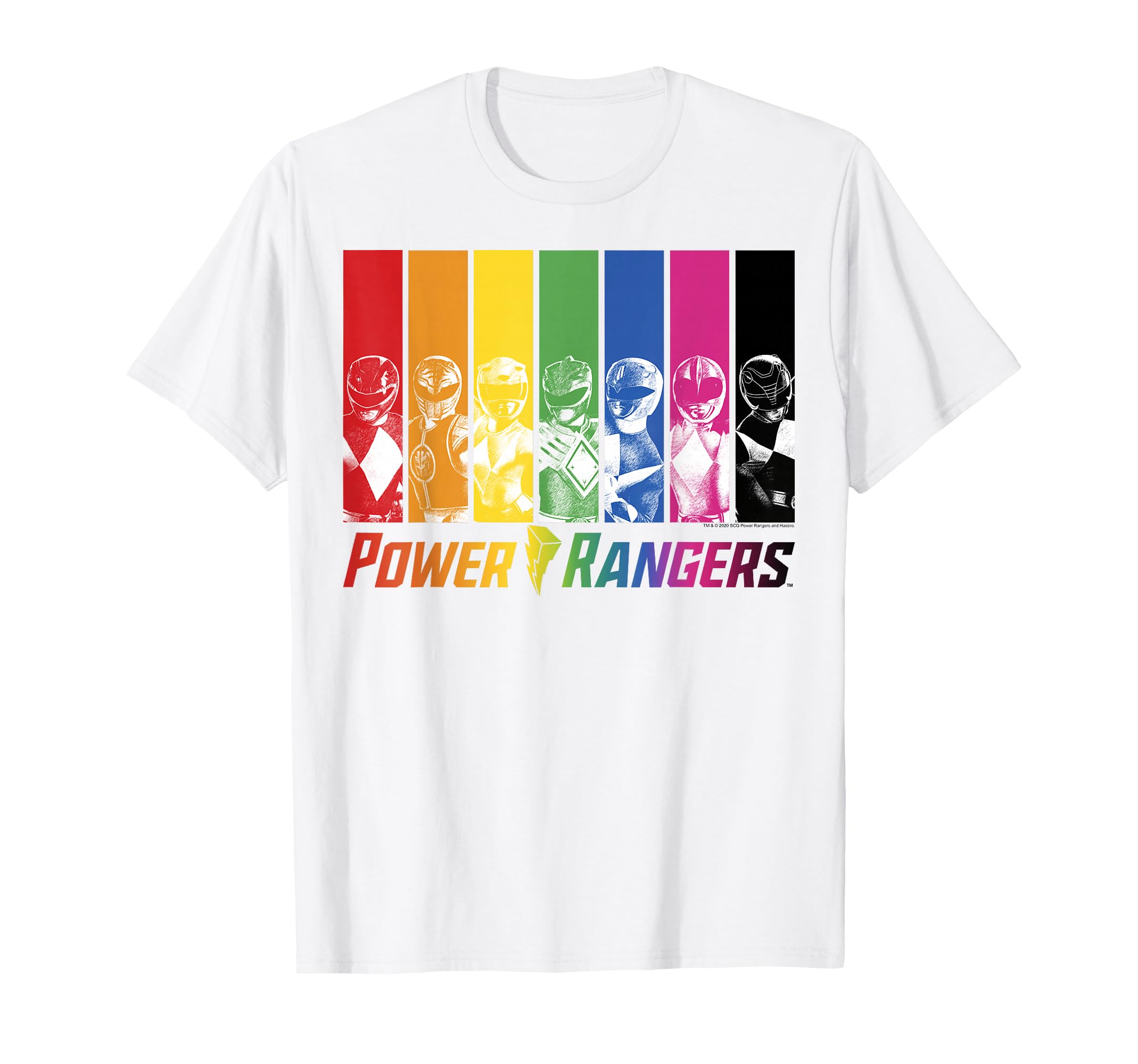 Power Rangers Distressed Rainbow T-Shirt - Fun Novelty Design Men Women - T-Shirt, Sweatshirt, Hoodie