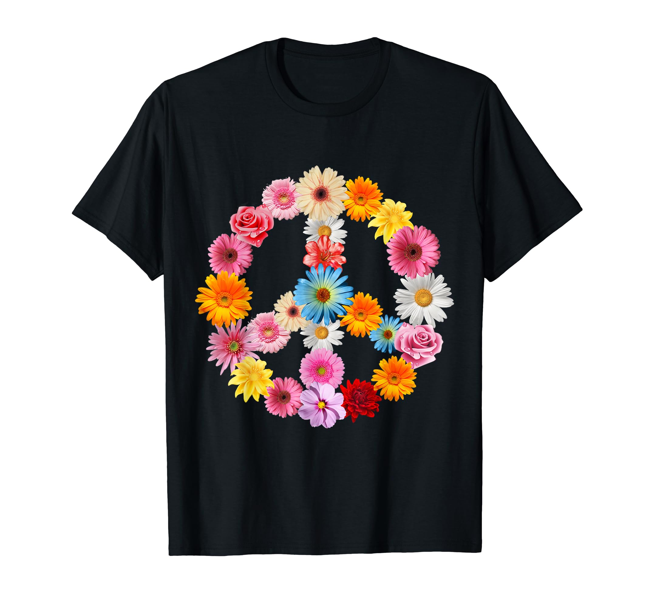 Peace Love Flowers Funny Art Flower T-Shirt - Custom Art Print Men Women - T-Shirt, Sweatshirt, Hoodie