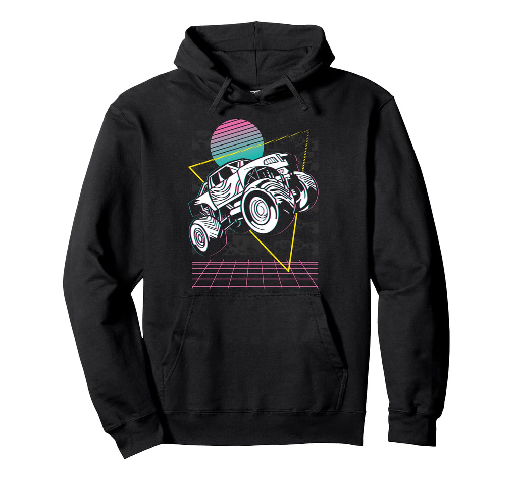 Vaporwave Aesthetic Monster Truck Offroad Hoodie - Graphic Print Unisex - T-Shirt, Sweatshirt, Hoodie