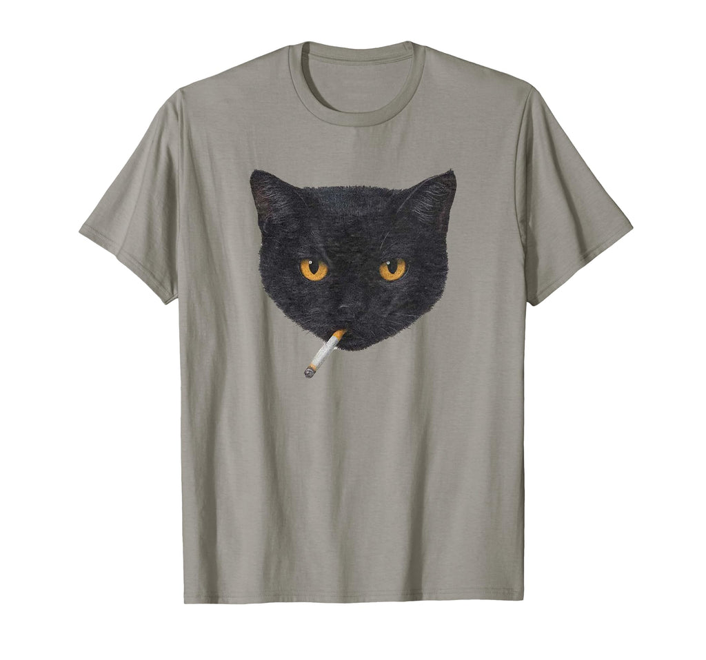 Smoking Cat Y2K Black Cat 90S Grunge T-Shirt - Unique Graphic for Adults - T-Shirt, Sweatshirt, Hoodie