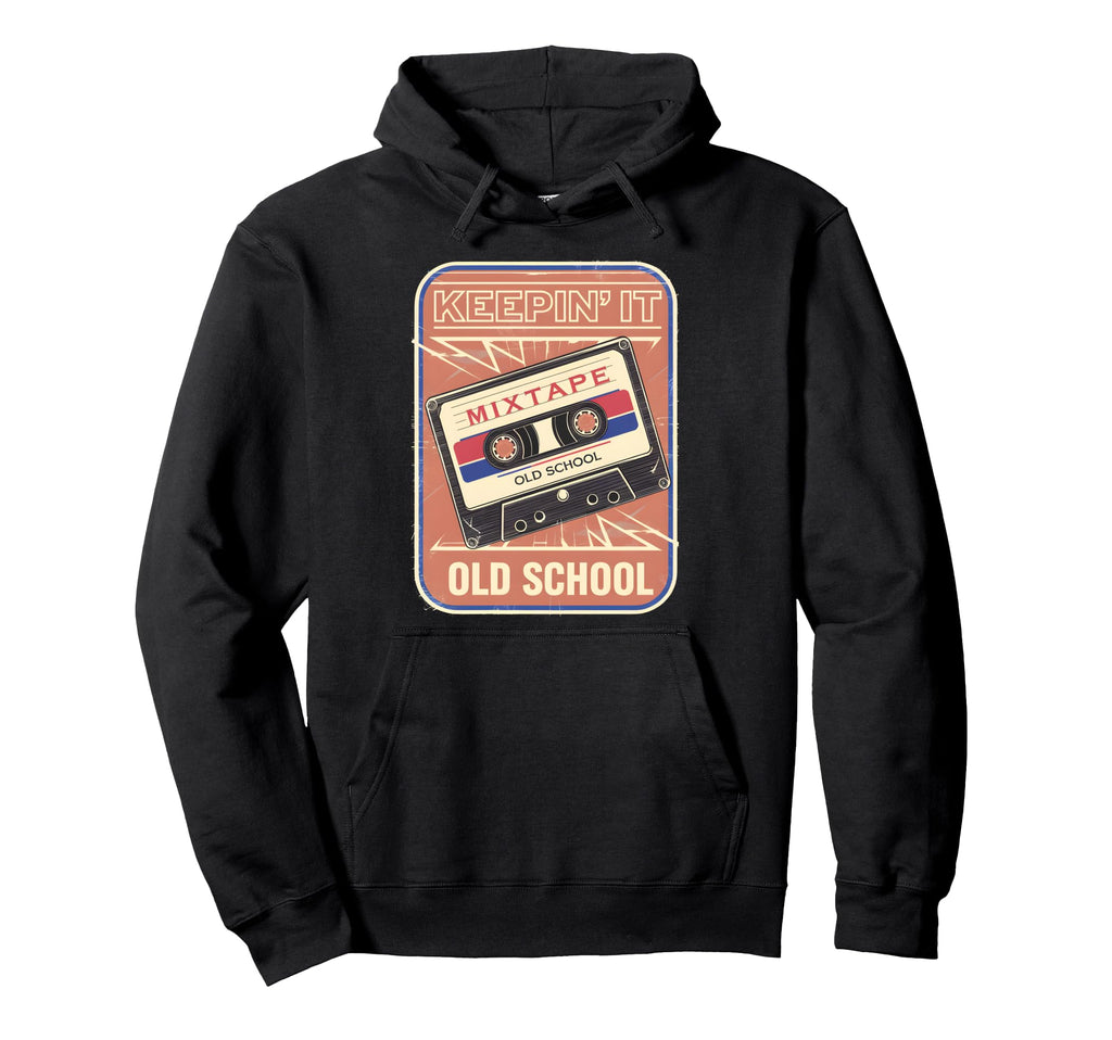 Old School Hip Hop 80S 90S Cassette Hoodie - Aesthetic Graphic Men Women - T-Shirt, Sweatshirt, Hoodie
