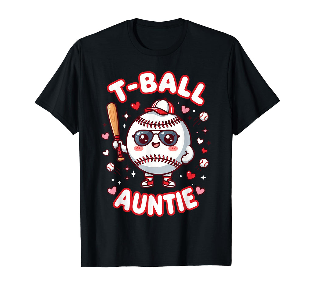 Funny T Ball Auntie Softball Ball T T-Shirt - Trendy Graphic Men Women - T-Shirt, Sweatshirt, Hoodie