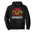 Sacramento California Ca Distressed Hoodie - Minimalist Print for Adults - T-Shirt, Sweatshirt, Hoodie
