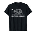 Ca Republic Bear Star Distressed T-Shirt - Unique Graphic Unisex - T-Shirt, Sweatshirt, Hoodie