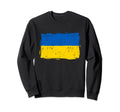 Ukraine Flag Distressed Sweatshirt - Unique Graphic for Adults - T-Shirt, Sweatshirt, Hoodie