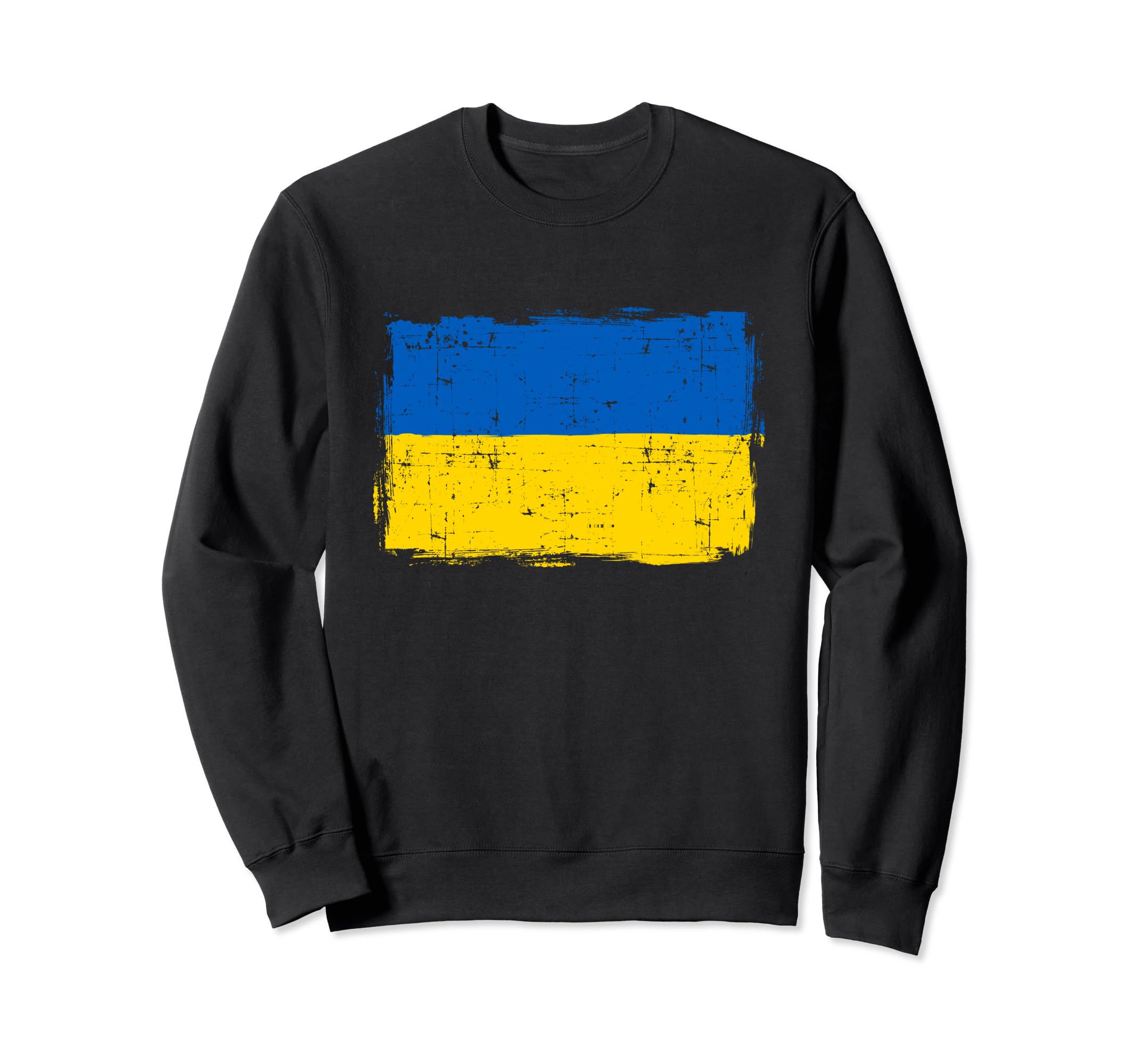 Ukraine Flag Distressed Sweatshirt - Unique Graphic for Adults - T-Shirt, Sweatshirt, Hoodie