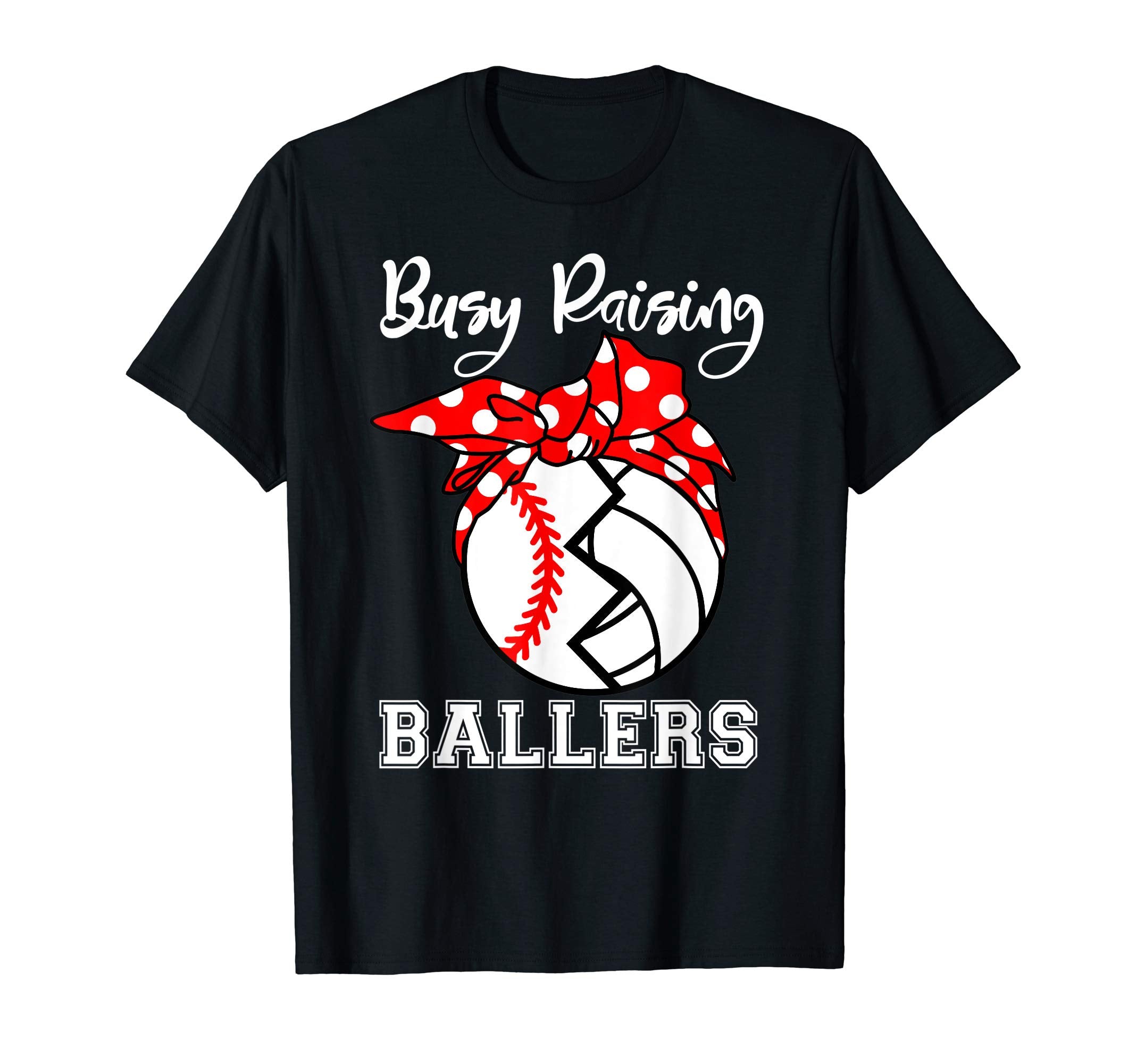 Busy Raising Ballers Funny Baseball T-Shirt - Minimalist Print for Adults - T-Shirt, Sweatshirt, Hoodie