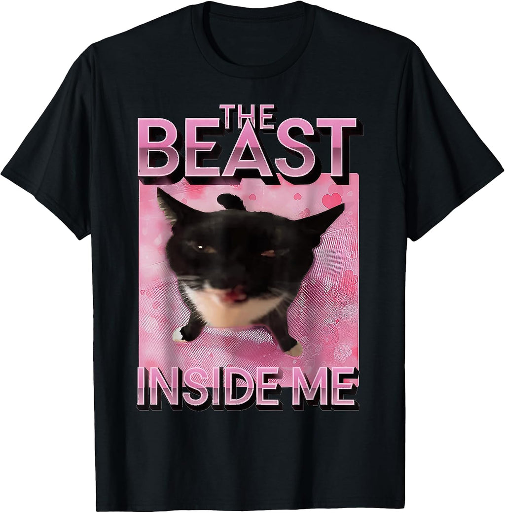 The Beast Inside Me Cat Meme t -shir - Adult & Kids T-Shirts, Sweatshirts & Hoodies apparel design preview 1