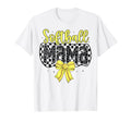 Softball Checkered Mama Coquette Bow T-Shirt - Novelty Apparel Unisex - T-Shirt, Sweatshirt, Hoodie