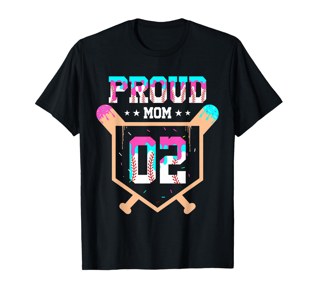 Proud Mom Baseball Player Number 2 Ice T-Shirt - Trendy Graphic Unisex - T-Shirt, Sweatshirt, Hoodie
