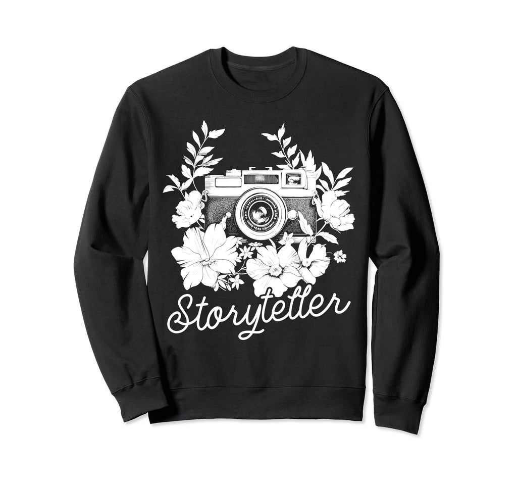 Photographer Storyteller Camera Sweatshirt - Fun Novelty Design for Adults - T-Shirt, Sweatshirt, Hoodie