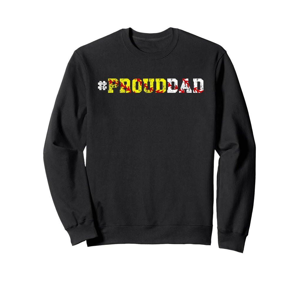 Proud Dad Baseball Softball Dad Sweatshirt - Minimalist Print for Adults - T-Shirt, Sweatshirt, Hoodie