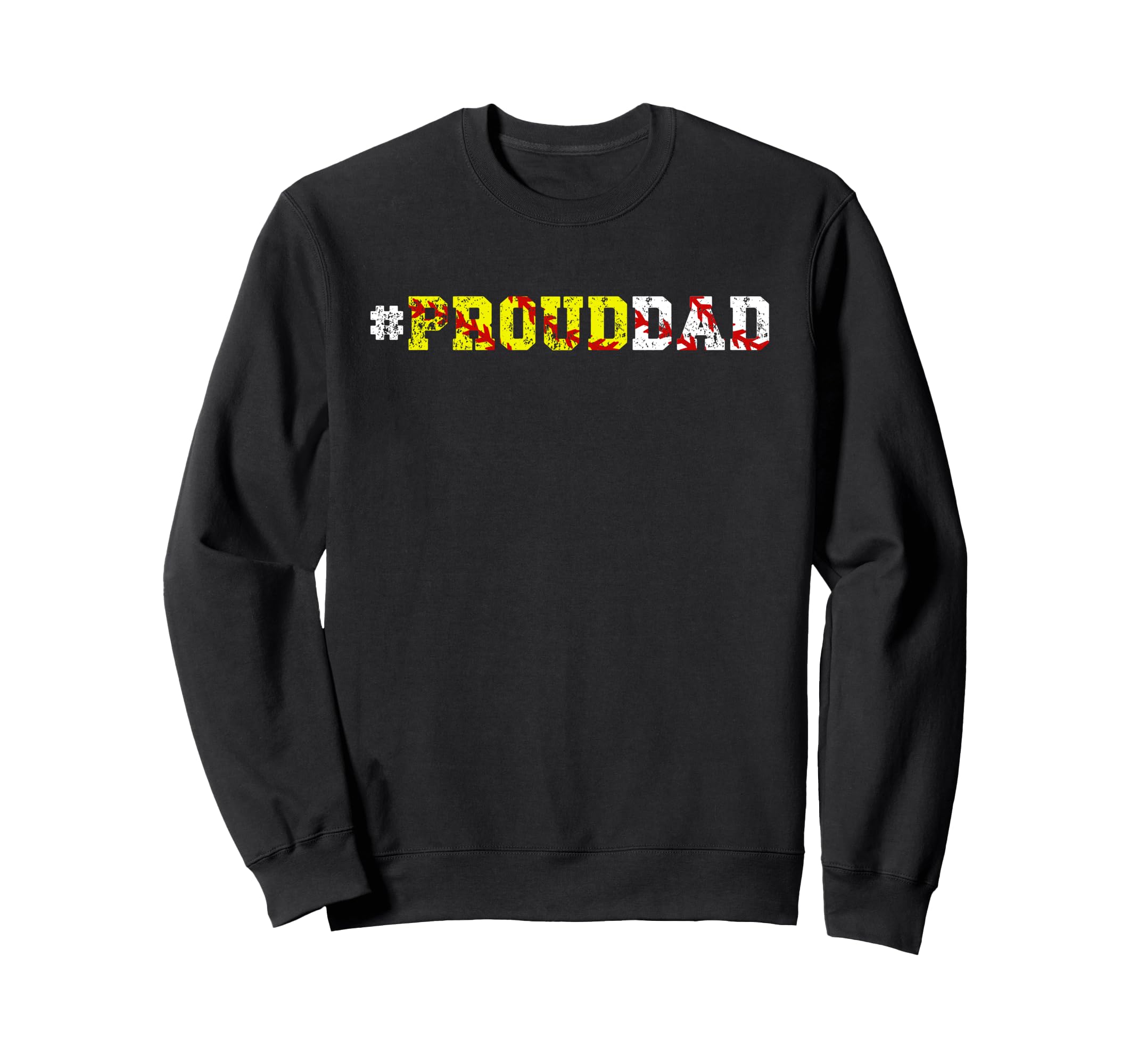 Proud Dad Baseball Softball Dad Sweatshirt - Minimalist Print for Adults - T-Shirt, Sweatshirt, Hoodie