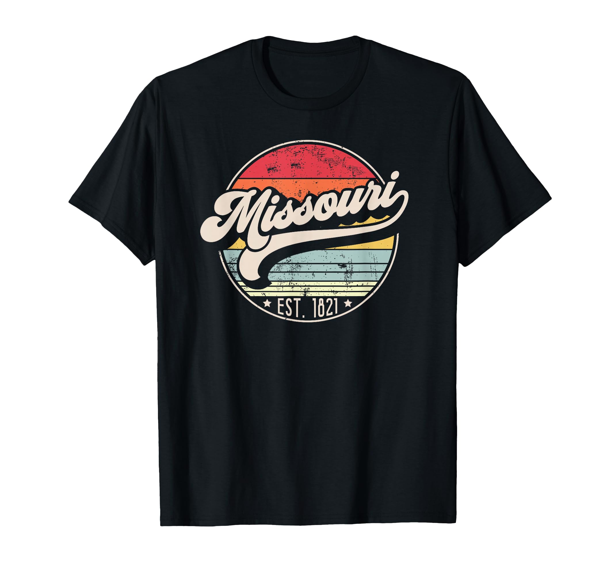 Missouri Home State Mo 70S Sunset T-Shirt - Novelty Apparel for Adults - T-Shirt, Sweatshirt, Hoodie