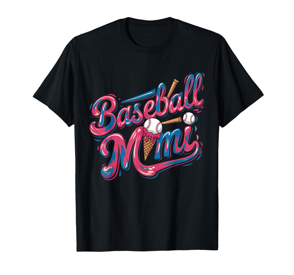 Baseball Mimi Drip Ice Cream Cone T-Shirt - Custom Art Print Men Women - T-Shirt, Sweatshirt, Hoodie
