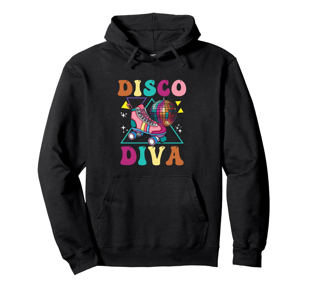 Roller Skating Disco Diva Skate 70S Skater Hoodie - Trendy Graphic Unisex - T-Shirt, Sweatshirt, Hoodie