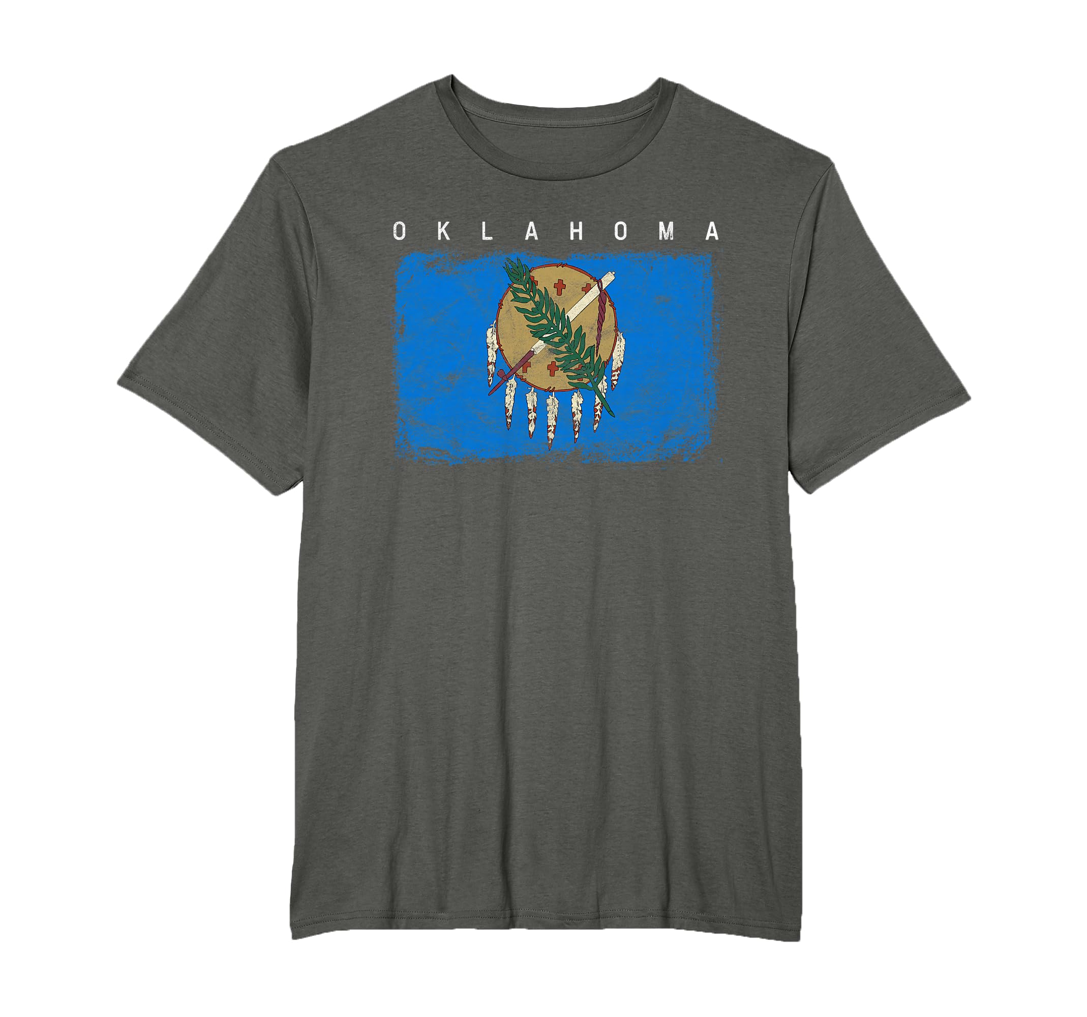 Oklahoma Distressed Home State Flag T-Shirt - Trendy Graphic Men Women - T-Shirt, Sweatshirt, Hoodie