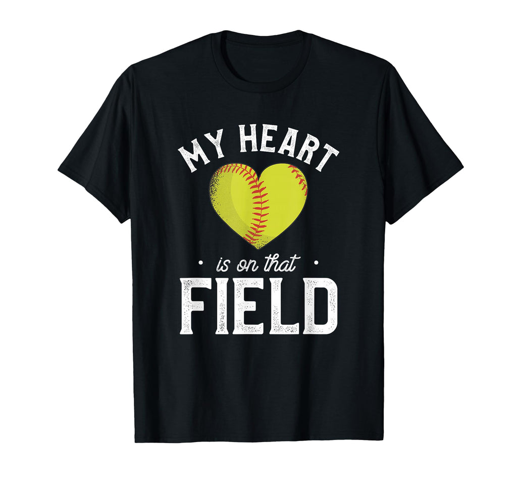 My Heart Is That Field Funny Baseball T-Shirt - Novelty Apparel for Adults - T-Shirt, Sweatshirt, Hoodie