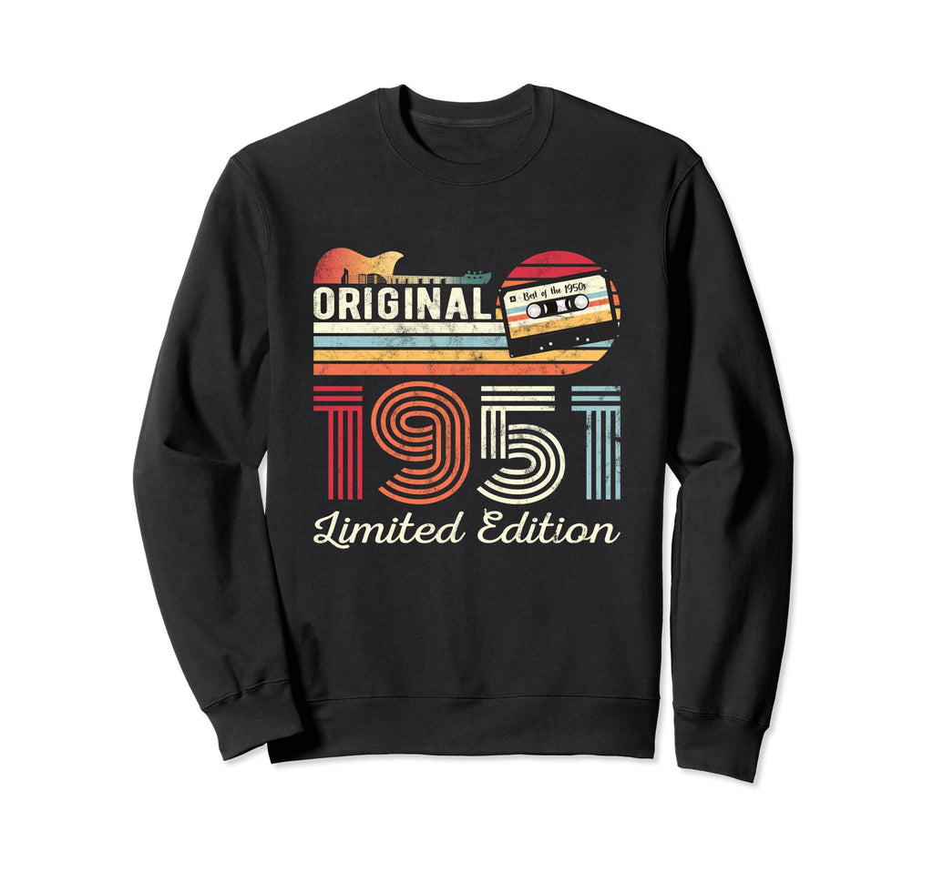 Original 1951 Birthday Guitar Sweatshirt - Custom Art Print for Adults - T-Shirt, Sweatshirt, Hoodie