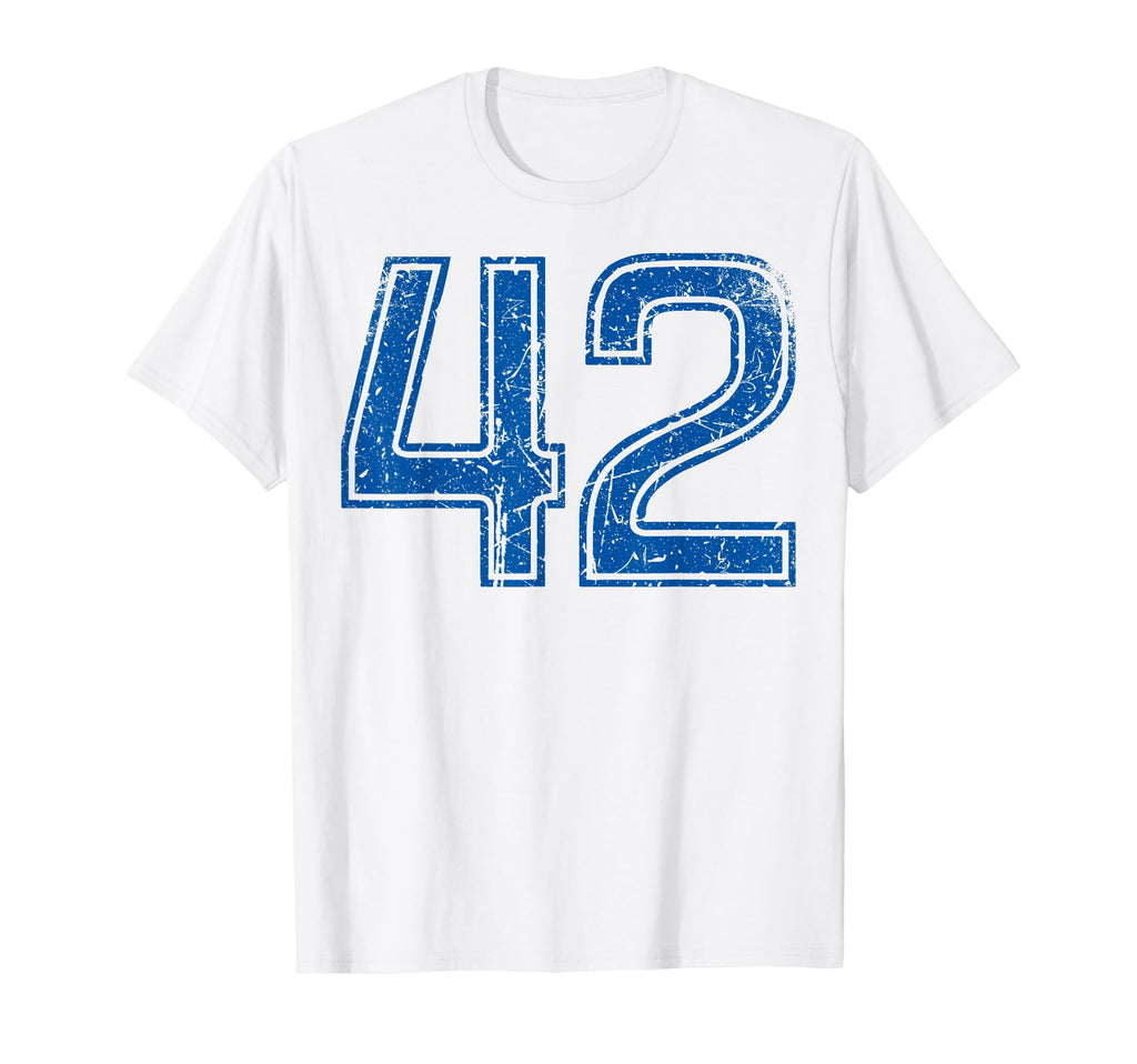 Sport Blue Varsity Number 42 T-Shirt - Streetwear Style for Adults - T-Shirt, Sweatshirt, Hoodie