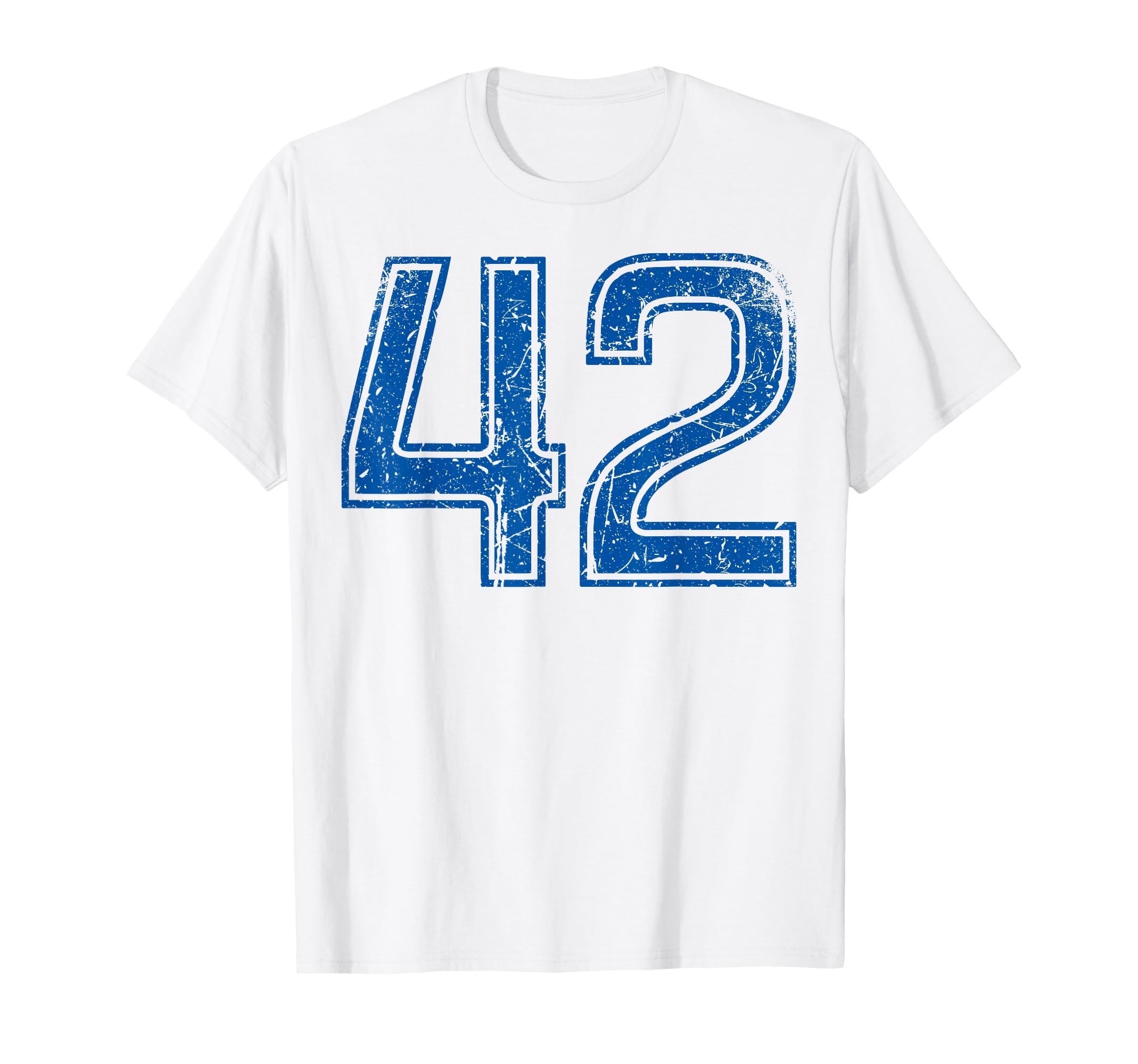 Sport Blue Varsity Number 42 T-Shirt - Streetwear Style for Adults - T-Shirt, Sweatshirt, Hoodie