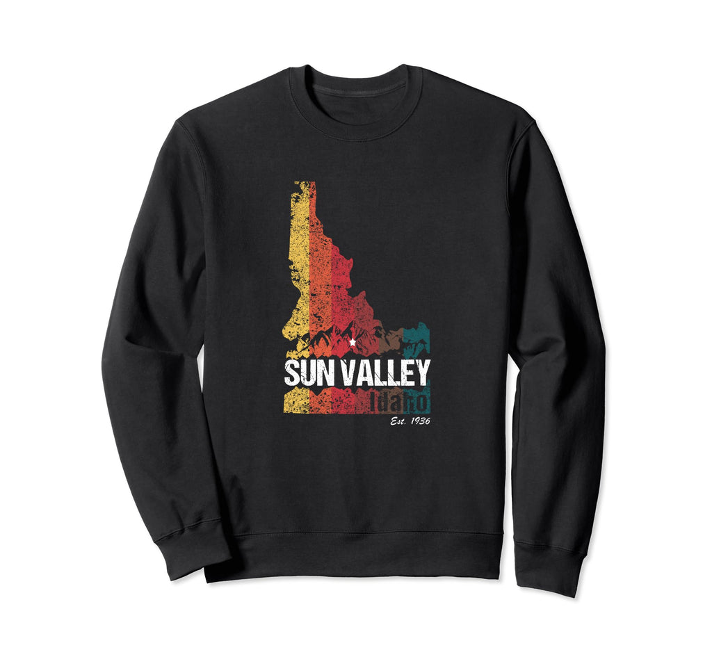 Sun Valley Idaho Distressed Sweatshirt - Casual Everyday Wear Men Women - T-Shirt, Sweatshirt, Hoodie