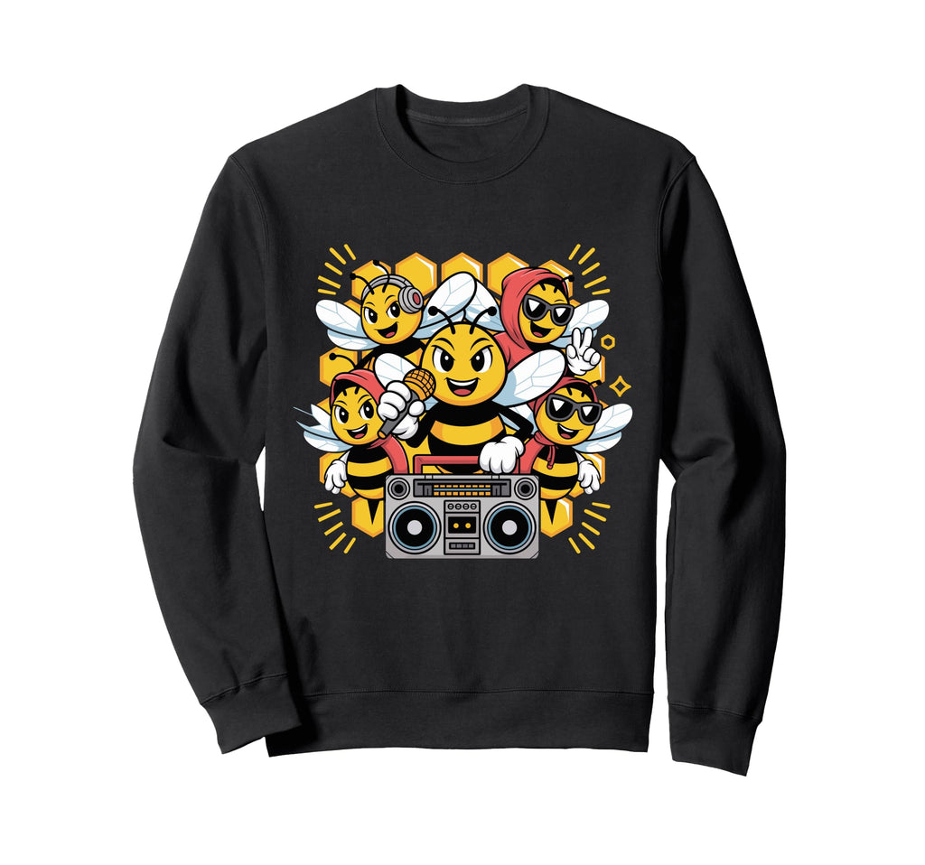 Bees Hip Hop Dance Crew Old School Sweatshirt - Novelty Apparel for Adults - T-Shirt, Sweatshirt, Hoodie