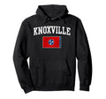 Knoxville Tennessee Flag Distressed Hoodie - Trendy Graphic Unisex - T-Shirt, Sweatshirt, Hoodie