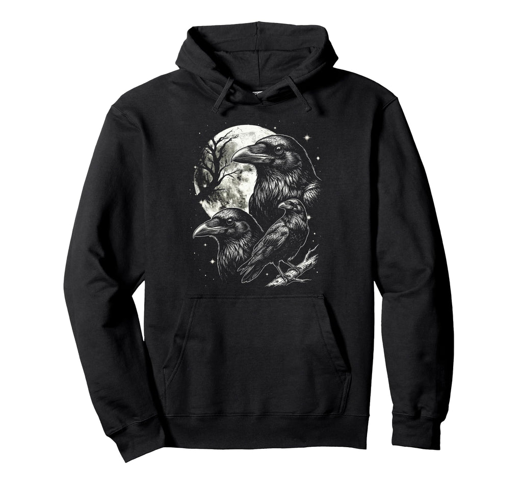 Crow 90S Aesthetic Y2K Crow Bird Hoodie - Graphic Print Unisex - T-Shirt, Sweatshirt, Hoodie