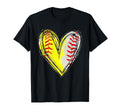 Heart Funny Game Day Baseball Softball T-Shirt - Graphic Print Men Women - T-Shirt, Sweatshirt, Hoodie