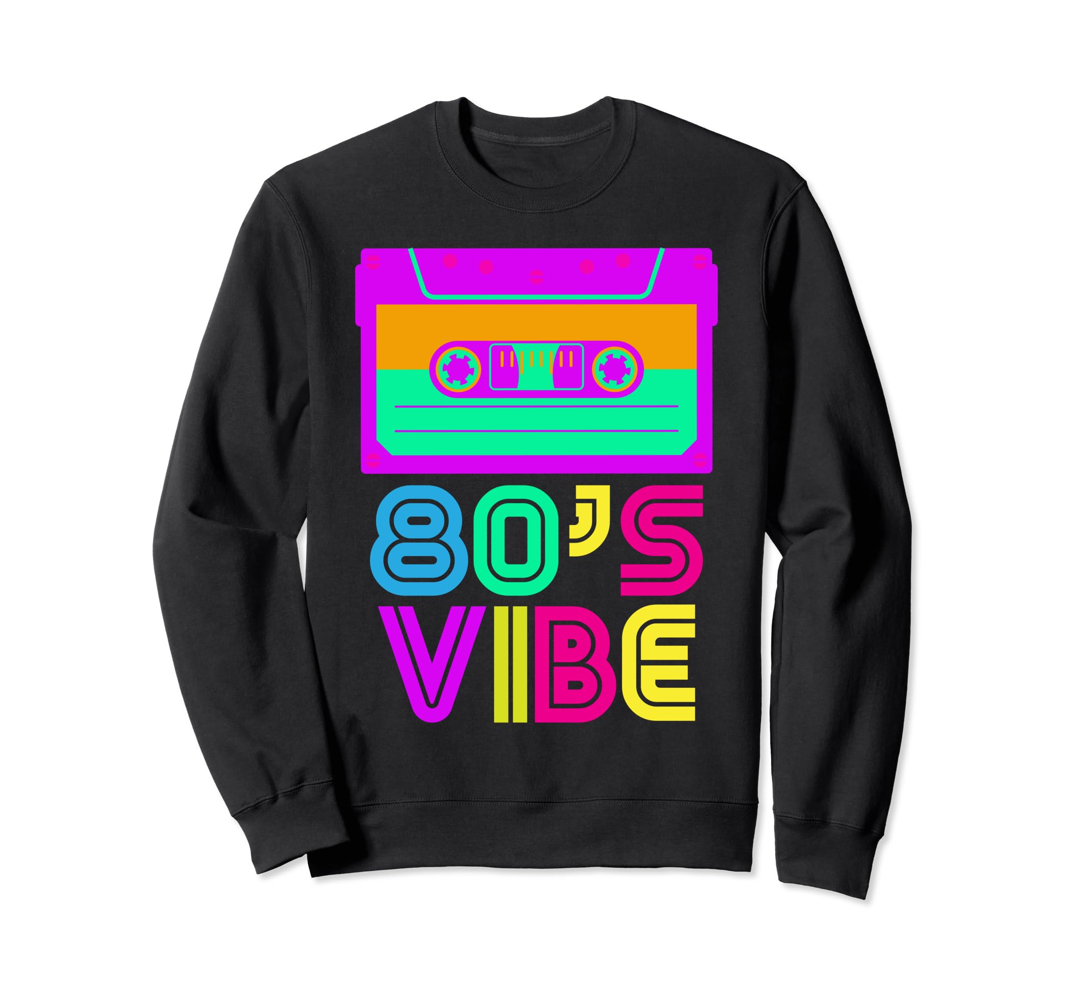 80S Vibe Old School Cassette Tape 1980S Sweatshirt - Unique Graphic Unisex - T-Shirt, Sweatshirt, Hoodie