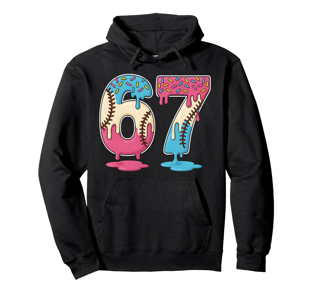 67 Baseball Ice Cream Drip Meme Six Hoodie - Custom Art Print for Adults - T-Shirt, Sweatshirt, Hoodie