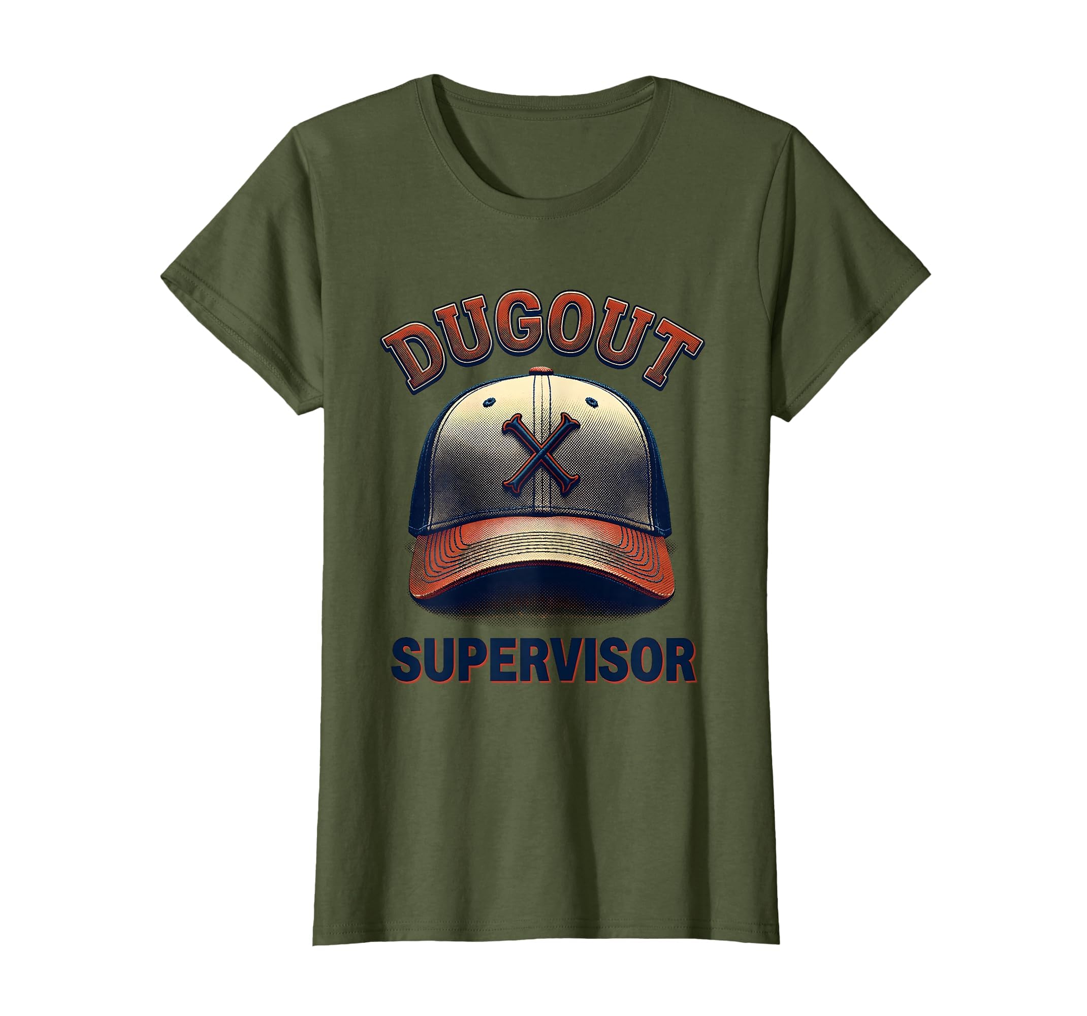 Dugout Supervisor Funny Baseball Dad T-Shirt - Novelty Apparel Men Women - T-Shirt, Sweatshirt, Hoodie