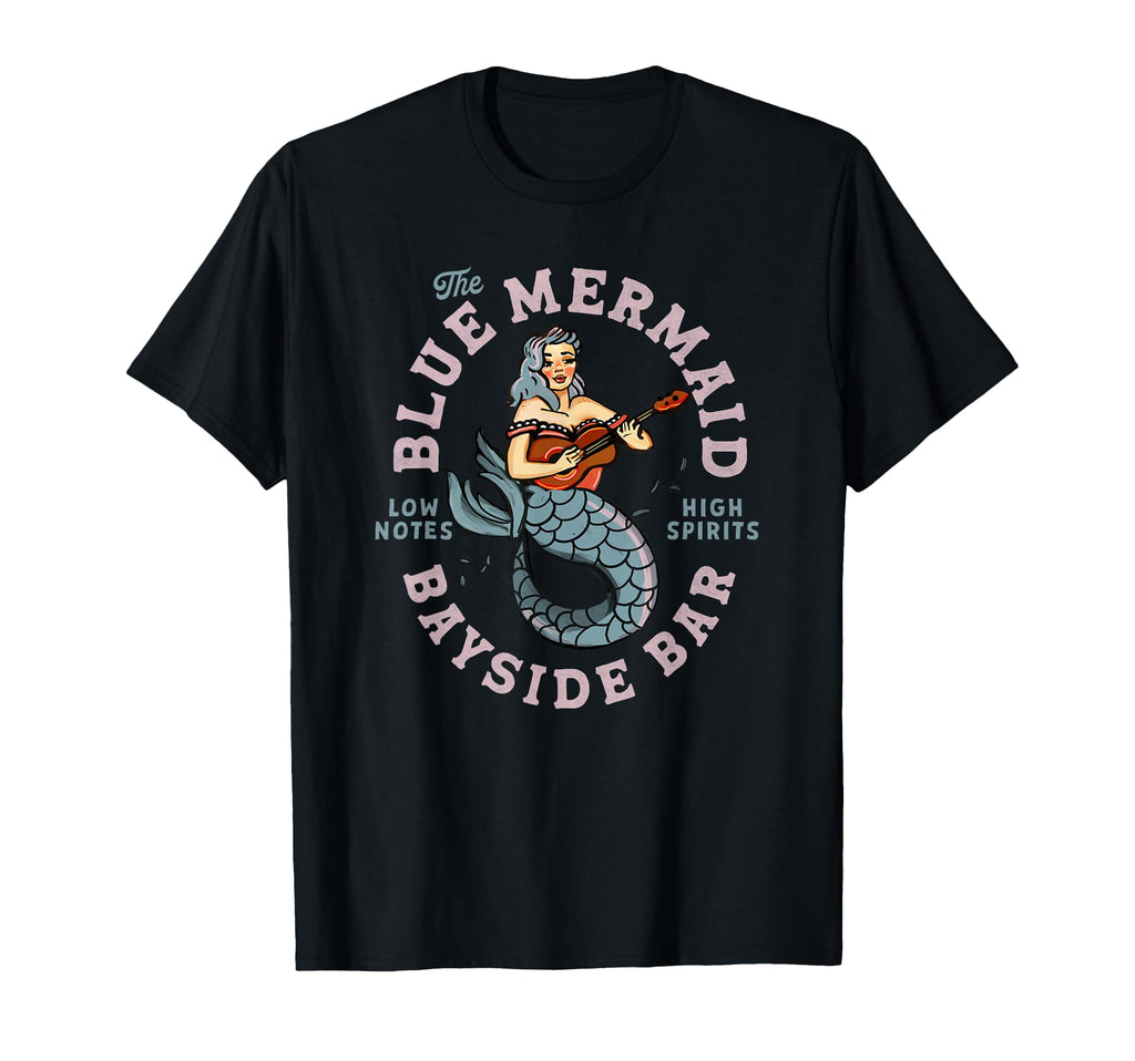 Sailor Mermaid Tattoo Guitar Music T-Shirt - Fun Novelty Design Men Women - T-Shirt, Sweatshirt, Hoodie